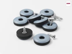 Tefloniset tuolinluistimet - pyöreä, ruuvikiinnitys