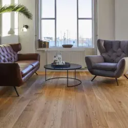 Timberman Slotsplank - Tammi Accent harjattu, Ultramat-lakka luonnollinen
