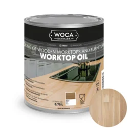 WOCA, Worktop Oil, Valkoinen - 0,75 litraa