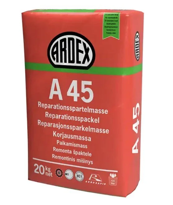 Ardex A45, latti- ja seinätasoite 20 kg.