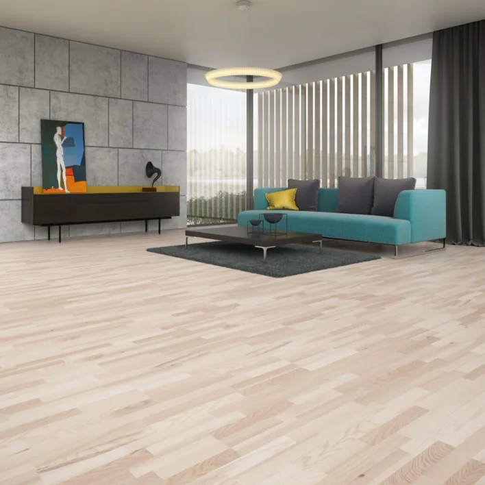 Moland Molaloc Saarni, 3-sauva parketti, valkoinen mattalakkapinta 182 mm.