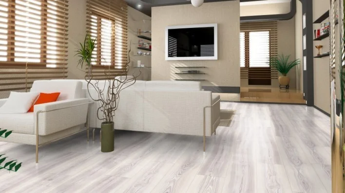 Kronotex Exquisit, Waveless Oak White, lauta