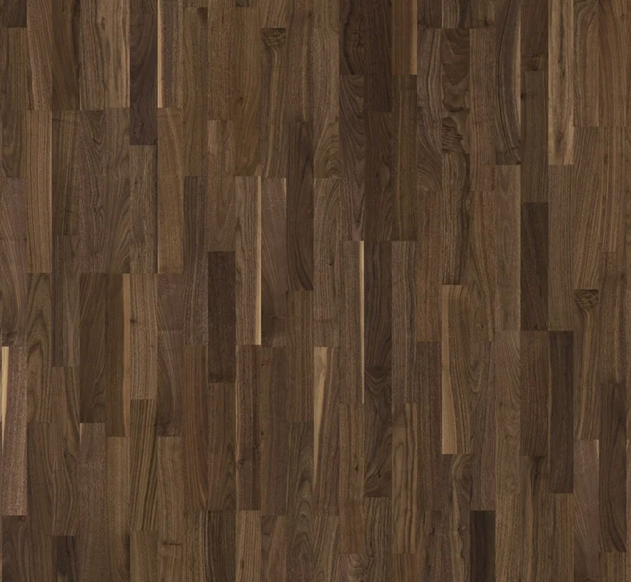 Puulattia Classic 3060 - saksanpähkinä, 3-lautainen, luonnollinen mattalakattu