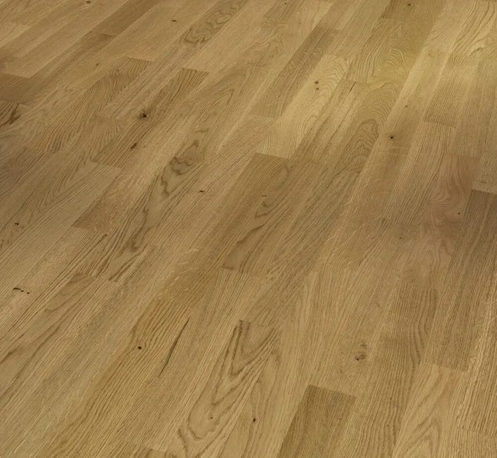 Puulattia Classic 3060 - Tammi oksainen, 3-lautainen Living mattalakalla