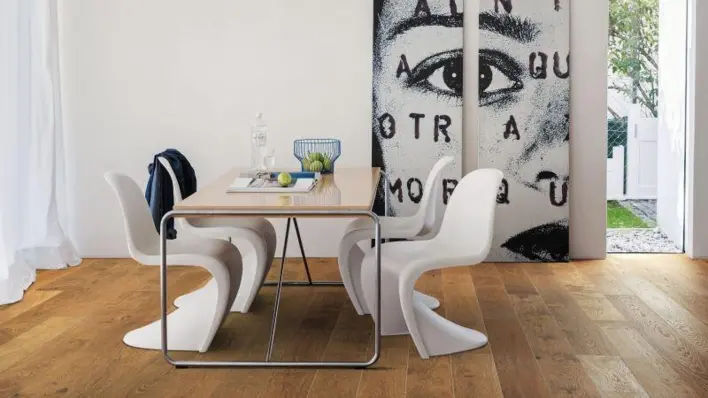 Haro lankkulattia - Savustettu tammi Sauvage harjattu nL+