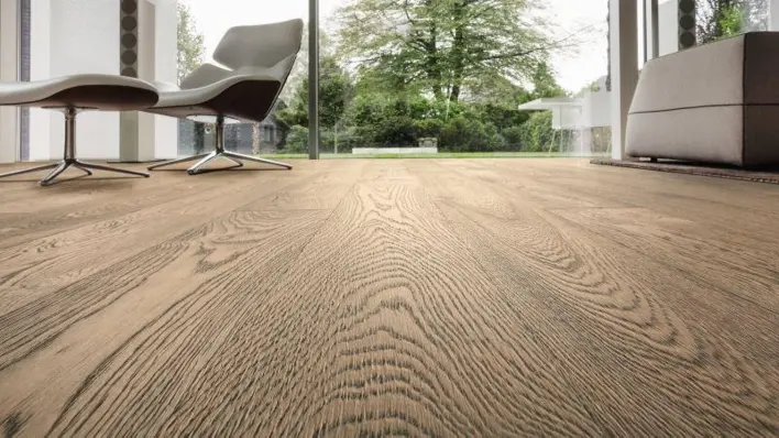 Haro lankkulattia - Tammi tupakkaharmaa Sauvage retro-harjattu nL+