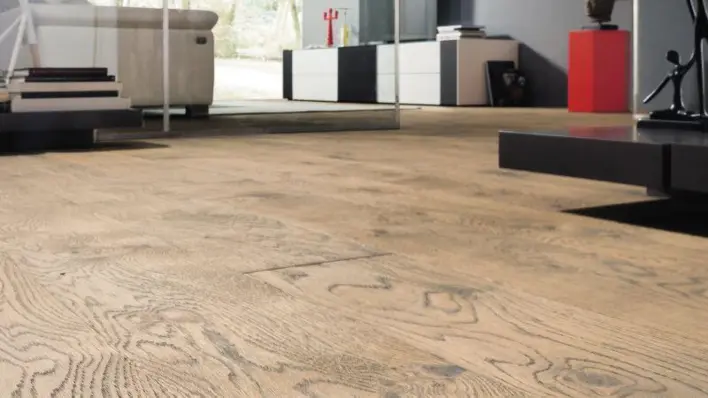 Haro lankkulattia - Tammi tupakkaharmaa Sauvage retro-harjattu nL+