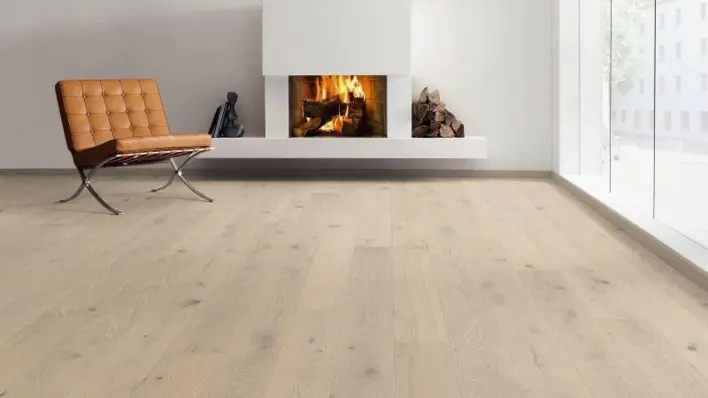 Haro lankkulattia - Tammi hiekanharmaa Sauvage harjattu nD