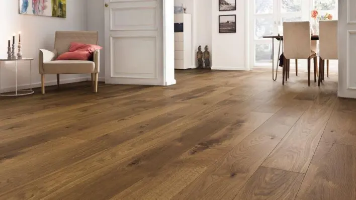 Haro lankkulattia - Savustettu tammi Universal alpin harjattu nL