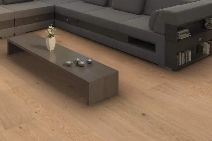 Haro lankkulattia - Tammi Puro valkoinen voimakkaasti harjattu nL+