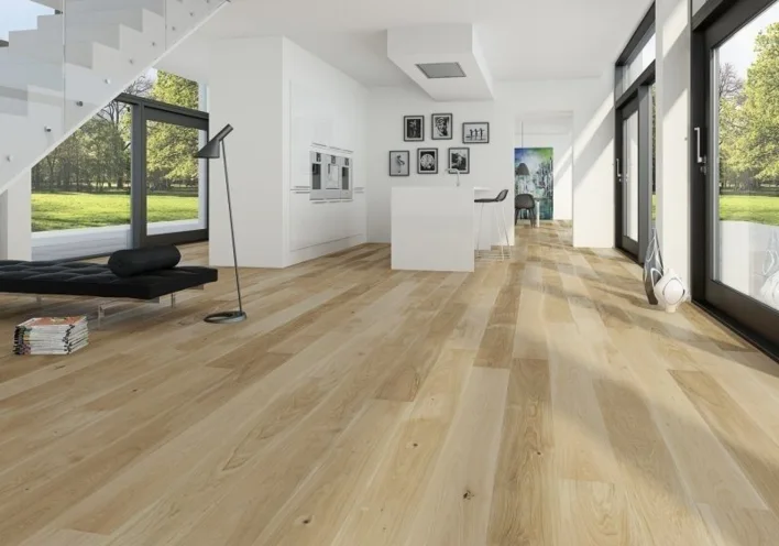 Moland Burghley Wideplank - Tammi Classic valkoinen mattalakattu pavé