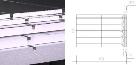 Nordic Fos, Lattialämmityslevy 25 mm, 16 mm putkelle