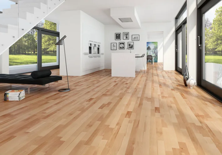 Moland Molaloc Pyökki, 3-lankkuinen parketti, mattalakattu 190 mm.