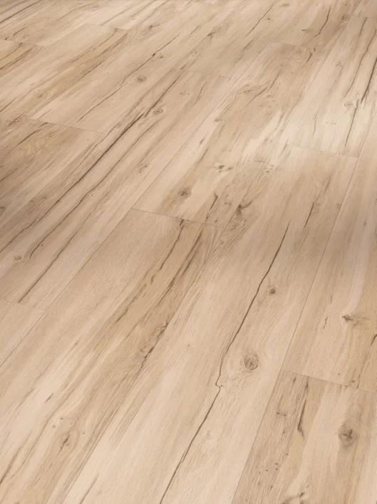 Parador vinyl Basic 30 - Tammi Memory hiottu harjattu rakenne, Lankku