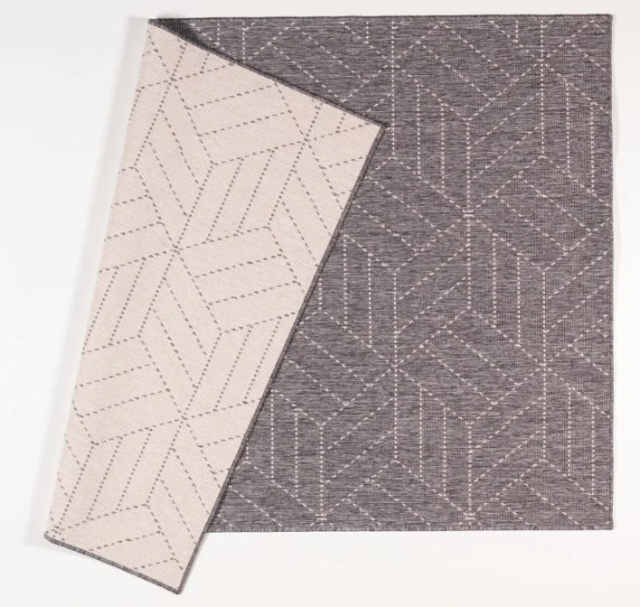 Ulkokäyttömatto, Brussels weave Cube Grey - Loppuerä