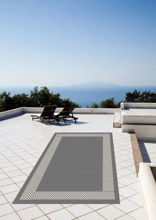 Ulkomatto, Brussels weave Edge Grey - RESTPARTI