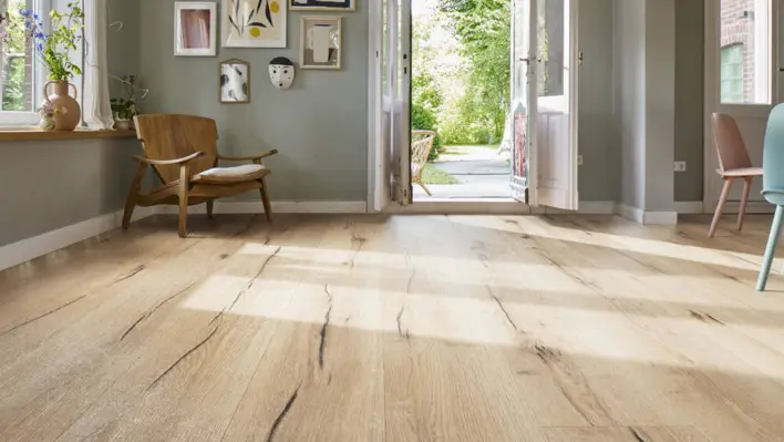 Haro laminaattilattia - lankkulattia, Tammi Italica creme