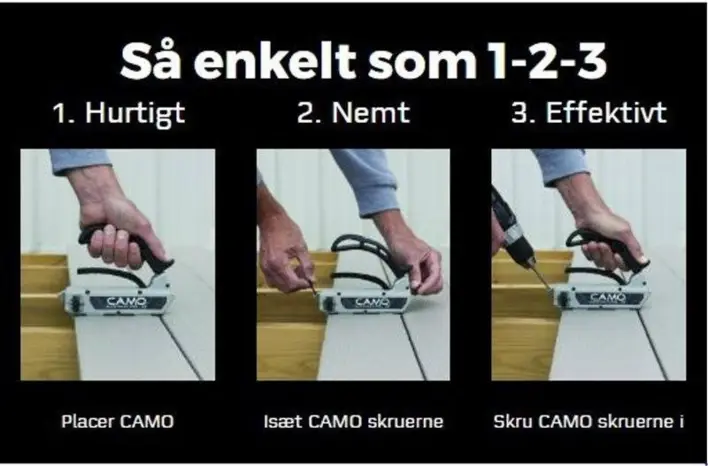 CAMO Monteringsværktøj, 5 mm. til 81-125 mm. planker