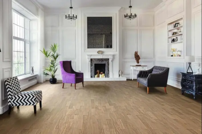 Kalaluuparketti Allegro - Tammi vaaleanvalkoinen Trend harjattu nD