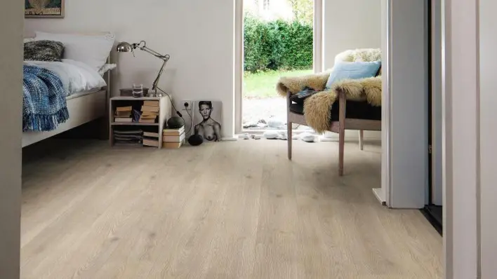 Haro laminatgulv Aqua - Plankegulv, Eg Contura stengrå