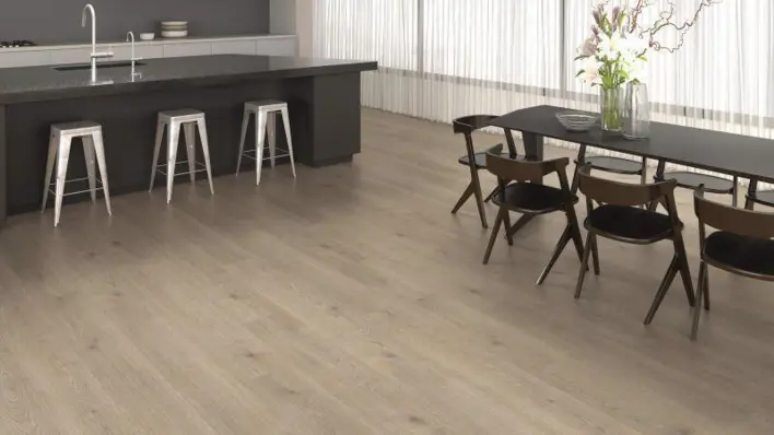 Haro laminatgulv Aqua - Plankegulv, Eg Contura stengrå