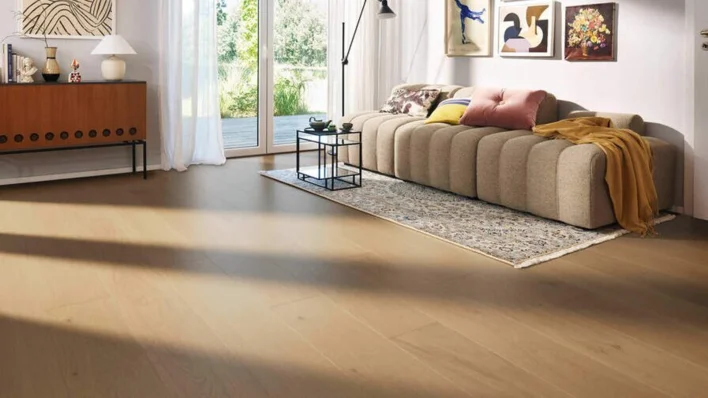 Haro lankkulattia - Tammi hiekkaharmaa Markant harjattu nD