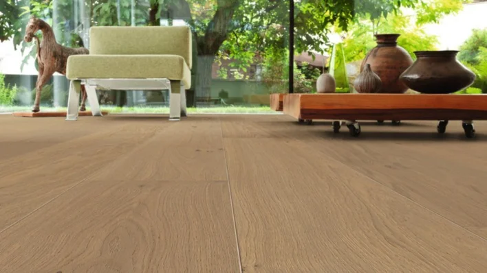 Haro lankkulattia - Tammi hiekkaharmaa Markant harjattu nD