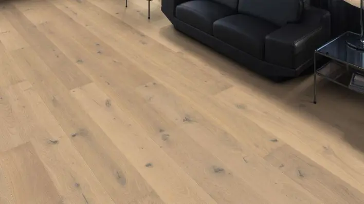 Haro lankkulattia - Tammi vaaleanvalkoinen Sauvage harjattu nL+