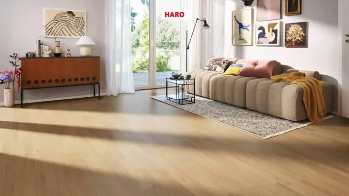 Haro parkettilattia - Tammi invisible Naturale harjattu nD