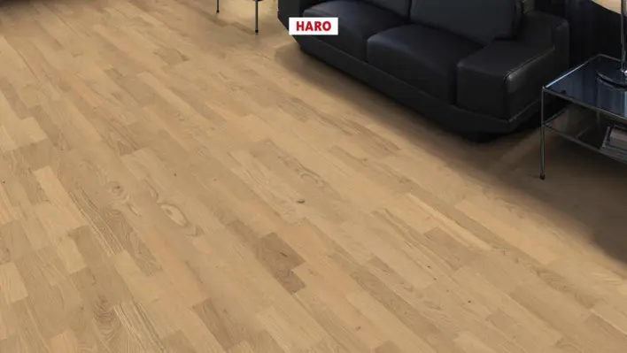 Haro parkettilattia - Tammi invisible Naturale harjattu nD