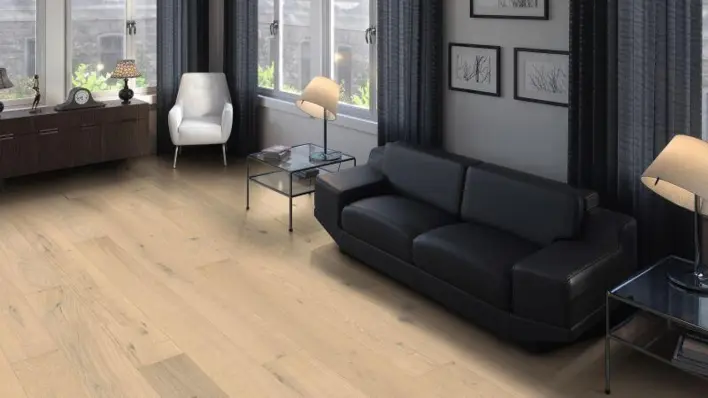 Stavparket-plankki Maxim - Tammi vaaleanvalkoinen Sauvage harjattu nD