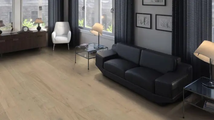 Stavparket-lankku Maxim - Tammi hiekanharmaa Markant harjattu nD