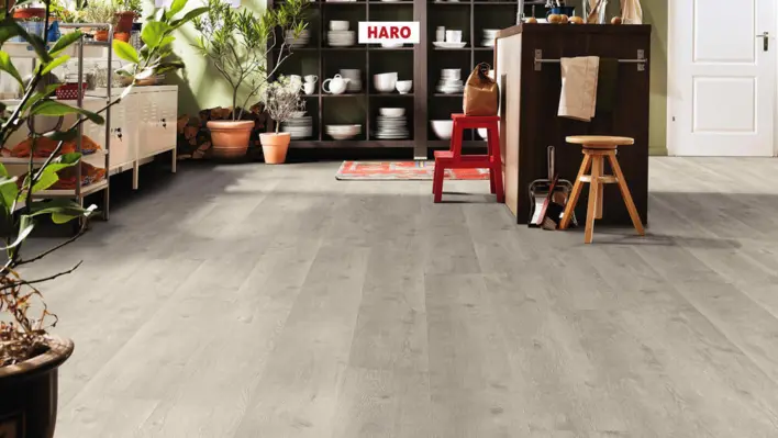 Haro laminatgulv, Gran Via - Eg Bergamo, Sølvgrå - LOPPUUNMYYNTI