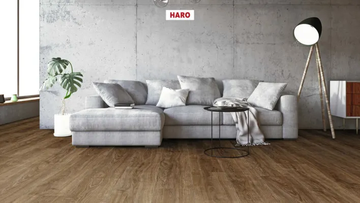 Haro laminaattilattia Aqua - Lankkulattia, Tammi Eleganza savustettu