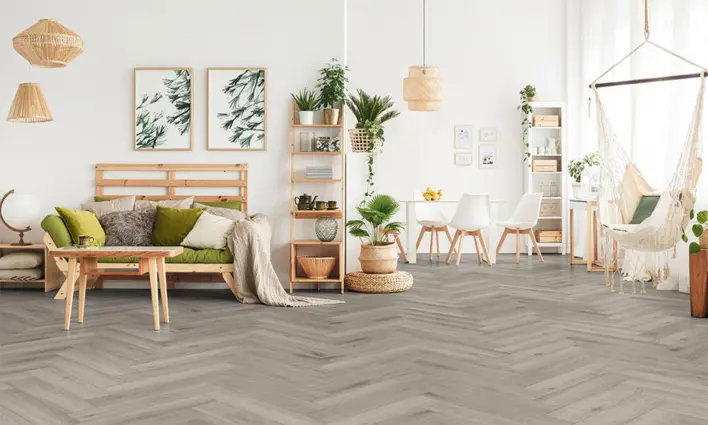 KT Sillinruoto laminaattilattia, Tammi Silver, Lankku