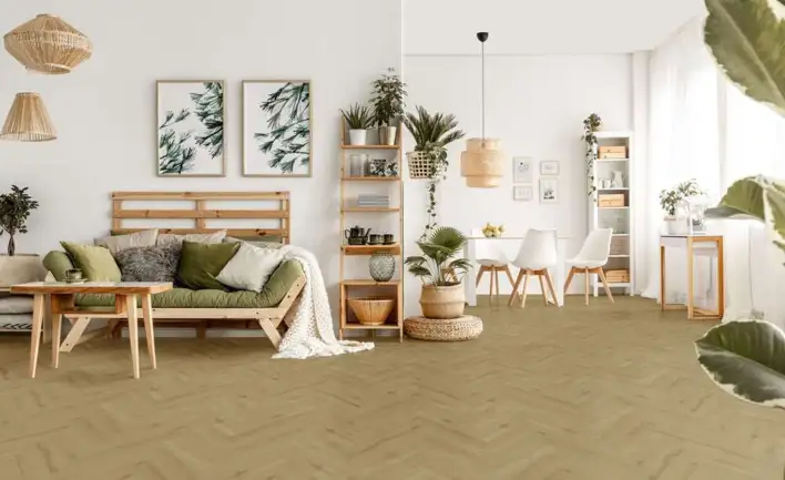 Meltex Dryback vinyylilattia, Vaalea kalanruoto