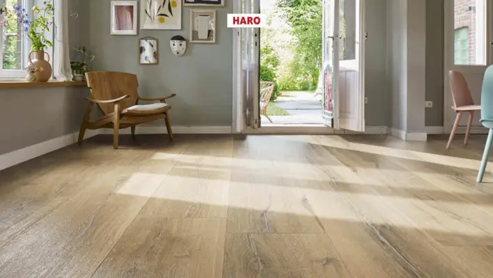 Haro laminaattilattia, Grand Via Aqua - Tammi Metallic luonnollinen