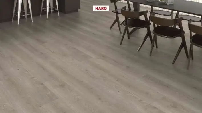 Haro laminaattilattia Aqua - Lankkulattia, Tammi Flavia harmaa