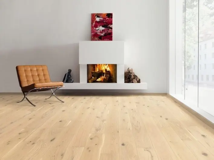 Haro lautalattia - Tammi vaaleanvalkoinen universaali harjattu - LOPPUERÄ