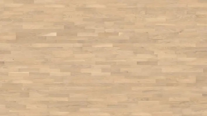 3-lankkuinen parkettilattia - Tammi Valkoinen Favorit - KAMPANJA