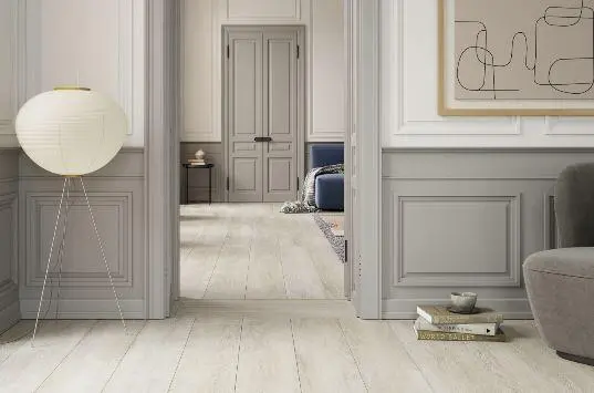 Moland Bastion Vinyl Wideplank, Kalkittu tammi, 220x1828 mm.