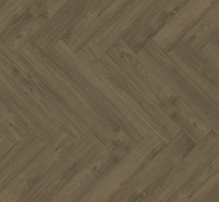 Parador Trendtime 3 - Tammi Mont Blanc tummanruskea mattapintainen rakenne, ruotokuvio