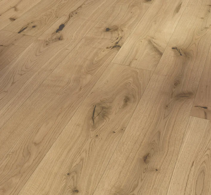 Parador Puulattia Basic 11-5 - Tammi Chianti kevyesti valkaistu 3-lautainen SB valkoinen matta-lakka