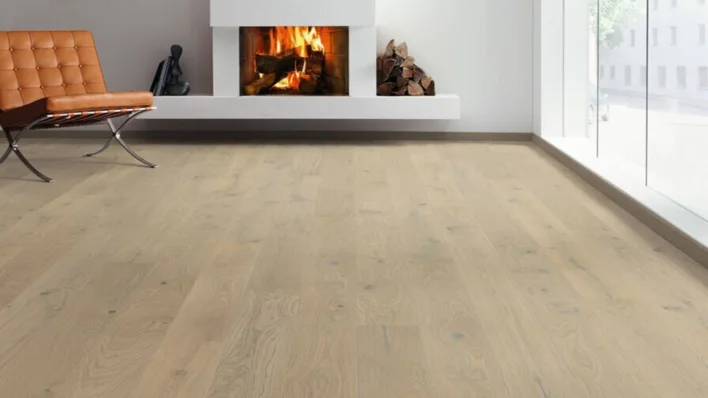 Haro lankkulattia - Tammi sand-harmaa Universal harjattu nD