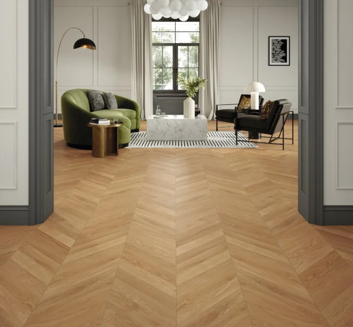 Parador Kalanruoto Trendtime 10 - Chevron 45°, tammi Natur mattalakalla