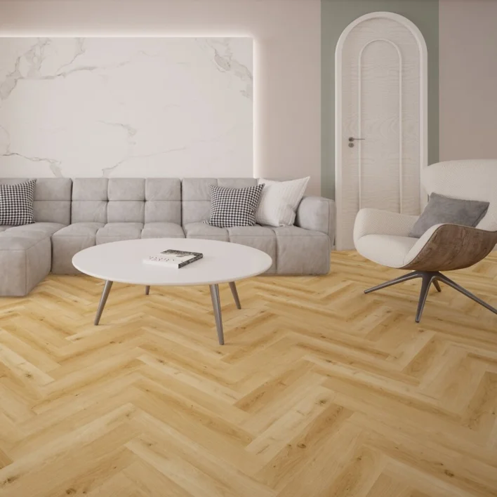 LVT Elite kalanruoto korkkitaustalla, vaalea luonnonväri 185