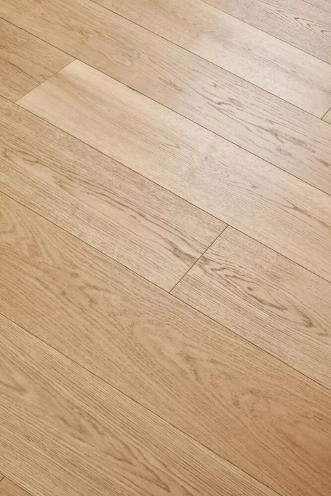 Puulattia - Tammi Herregårdsplank 260 mm. Harjattu luonnollinen mattalakk