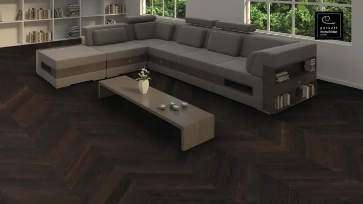 Chevron-lankku - Afrikkalainen tammi Selectiv harjattu, oleovera