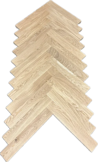 Massiivinen tammen kalanruotoparketti - 16/22x70x420 mm.