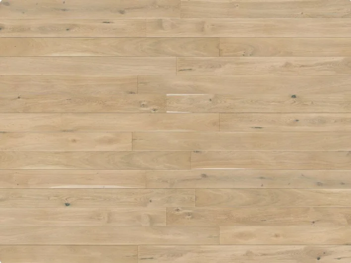 Trægulv - Ask Plank, Hvid matlak, Børstet